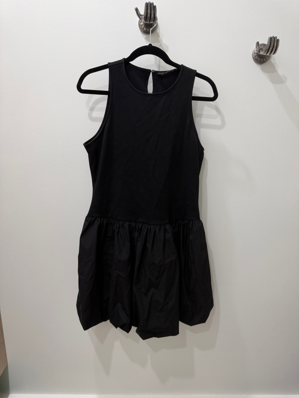Mango Black Sleeveless Drop-Waist Kids Dress